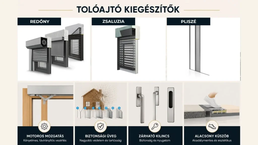 Tolóajtó kiegészítők az RS Ablaknál